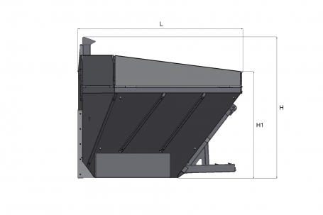 Blueprint side view Dynapac MH2500