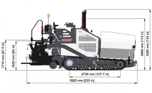 侧视图 Dynapac F800T