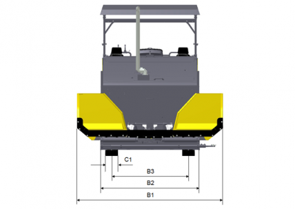 Blueprint top view Dynapac F3030C