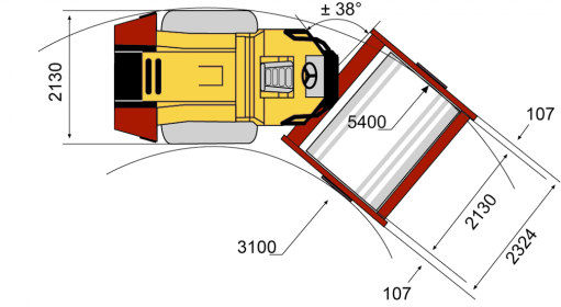 Dimensioni vista dall'alto CA282D
