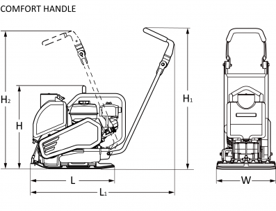 Blueprint side view Dynapac DFP8X