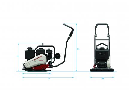 Blueprint Seitenansicht Dynapac DFP8X