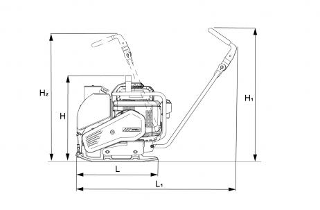 Blueprint side view Dynapac DFP9X e