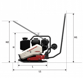 Blueprint Seitenansicht Dynapac DFP9X