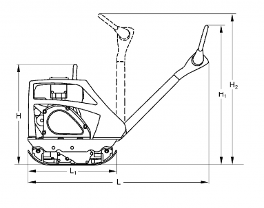 Blueprint side view Dynapac DRP20