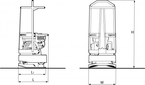 Blueprint side view Dynapac D.ROUND