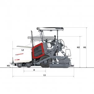 Blueprint Seitenansicht Dynapac SD25 70W