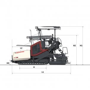 Blueprint Seitenansicht Dynapac SD25 80C