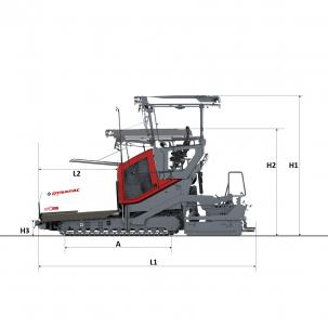 Blueprint side view Dynapac XD25 110C