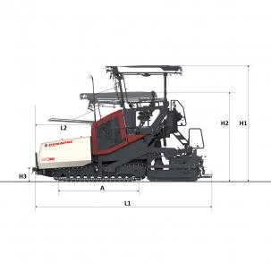 Blueprint Seitenansicht Dynapac XD25 70C