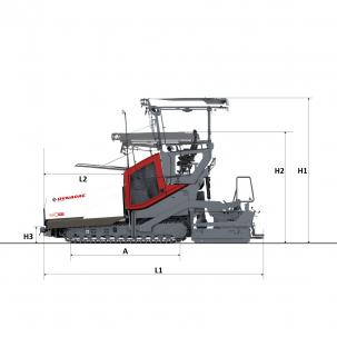 Blueprint Seitenansicht Dynapac XD25 90C