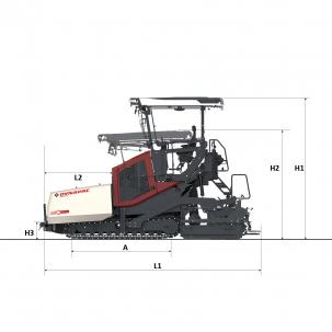 Blueprint side view Dynapac SD25 80C e