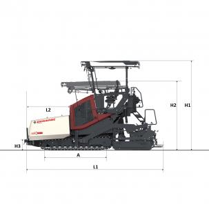 Blueprint side view Dynapac XD25 80C e