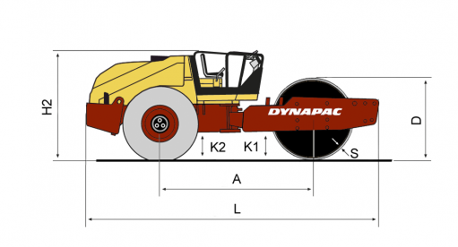 Blueprint side view CA250i D