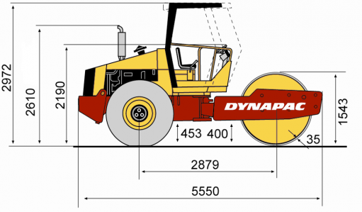 Blueprint side view CA300PD