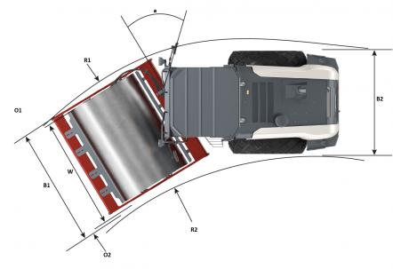Blueprint top view Dynapac CA245 CEV-V