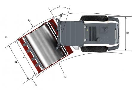Blueprint top view Dynapac CA245 CEV-V