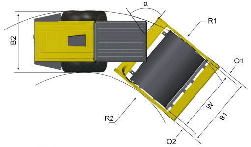 Blueprint top view Dynapac CA255D