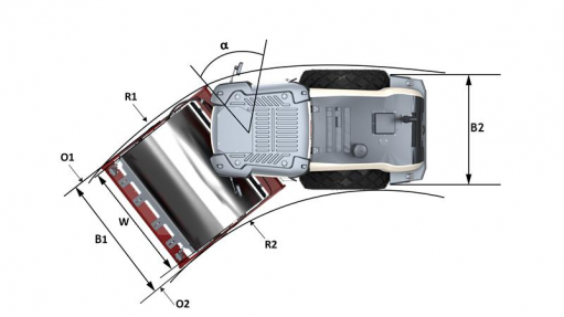 Blueprint top view Dynapac CA305D CEV-V