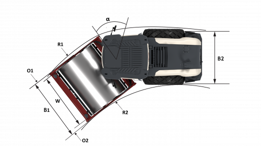 Blueprint top view Dynapac CA405D CEV-V