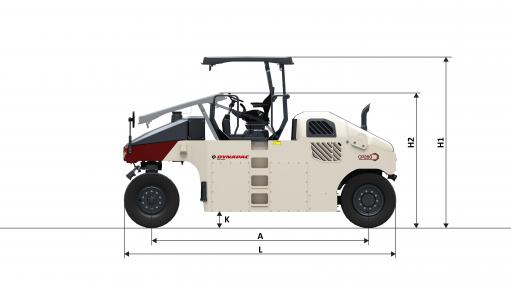 Blueprint side view Dynapac CP280