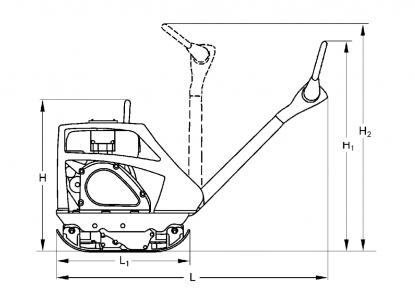 Blueprint side view Dynapac DRP15DX
