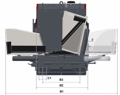 Blueprint top view Dynapac F1250CS