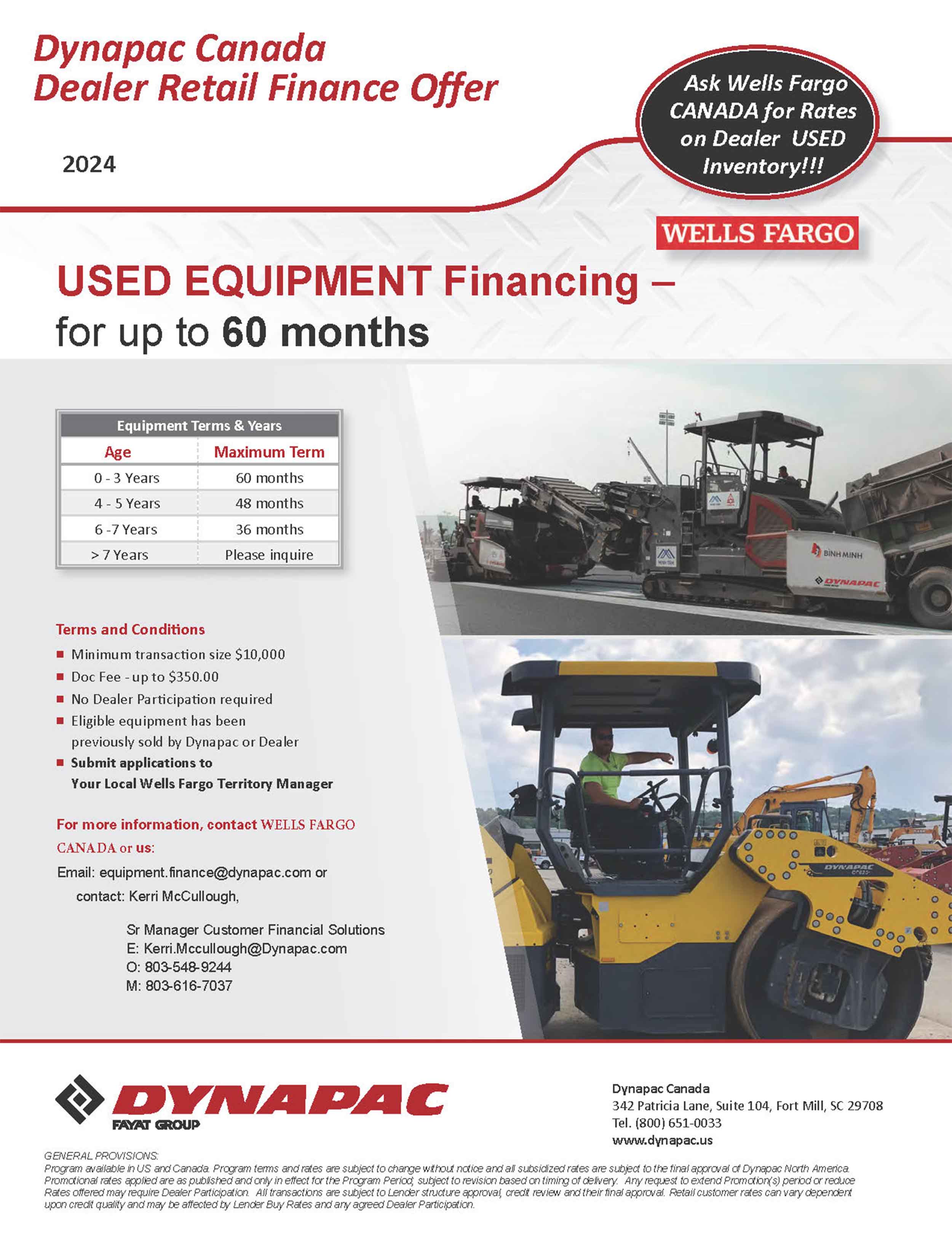 Dynapac Dealer Retail Used Finance 2024